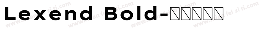 Lexend Bold字体转换